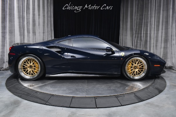 Used 2018 Ferrari 488 GTB Blue Pozzi Axle Lifter Pure900 Turbos Ryft Exhaust BBS LM Wheels FULL PPF for sale Sold at Chicago Motor Cars in West Chicago IL 60185 6