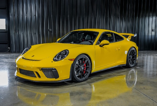 Used 2018 Porsche 911 GT3 Racing Yellow Full Buckets Front Axle Lift $171K MSRP for sale Sold at Chicago Motor Cars in West Chicago IL 60185 1