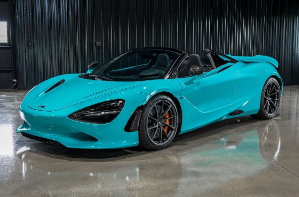 Used 2025 McLaren 750S Spider MSO Tokyo Cyan Front Axle Lift  Performance Interior Carbon Fibre PackExt for sale Sold at Chicago Motor Cars in West Chicago IL 60185 1