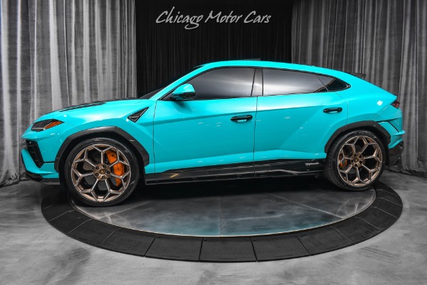 Used 2024 Lamborghini Urus Performante AD Personam Blu Glauco Tons of Carbon Fiber Sensonum Sound Bi Sportivo Int for sale $299,800 at Chicago Motor Cars in West Chicago IL