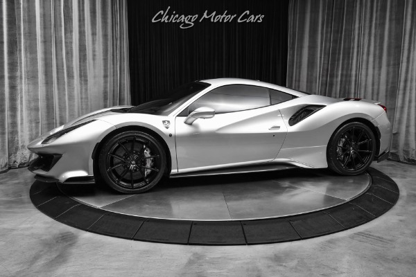 Used 2020 Ferrari 488 Pista Coupe Axle Lifter CF Racing Seats Carbon Fiber Everywhere Two Tone Stripes for sale $1,050,800 at Chicago Motor Cars in West Chicago IL