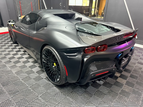 Used 2025 Ferrari SF90 Spider Lots of Carbon Fiber Daytona Seats Rosso Ferrari Leather LED Carbon Fiber S for sale $589,800 at Chicago Motor Cars in West Chicago IL 60185 2