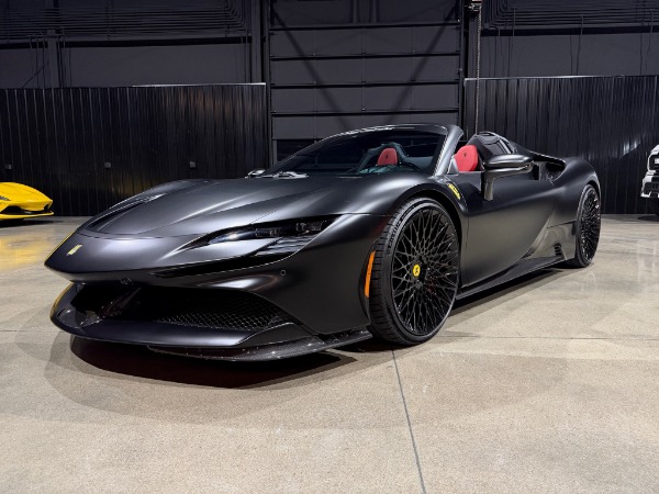 Used 2025 Ferrari SF90 Spider Lots of Carbon Fiber Daytona Seats Rosso Ferrari Leather LED Steering Wheel for sale $589,800 at Chicago Motor Cars in West Chicago IL 60185 3