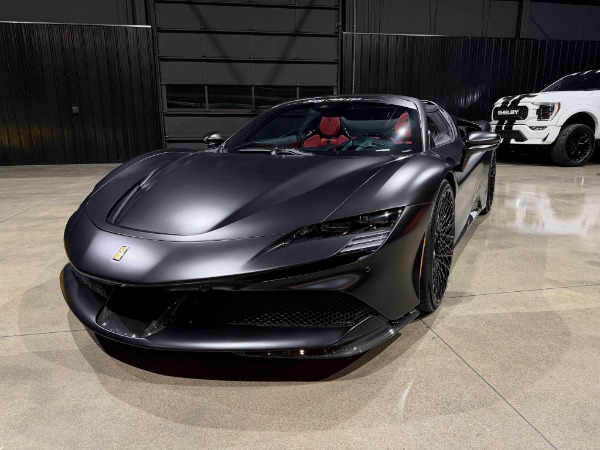 Used 2025 Ferrari SF90 Spider Lots of Carbon Fiber Daytona Seats Rosso Ferrari Leather LED Steering Wheel for sale $589,800 at Chicago Motor Cars in West Chicago IL 60185 6