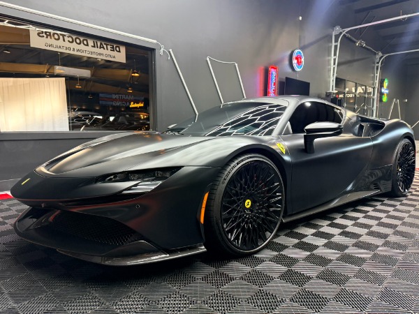 Used 2025 Ferrari SF90 Spider Lots of Carbon Fiber Daytona Seats Rosso Ferrari Leather LED Carbon Fiber S for sale $589,800 at Chicago Motor Cars in West Chicago IL 60185 1