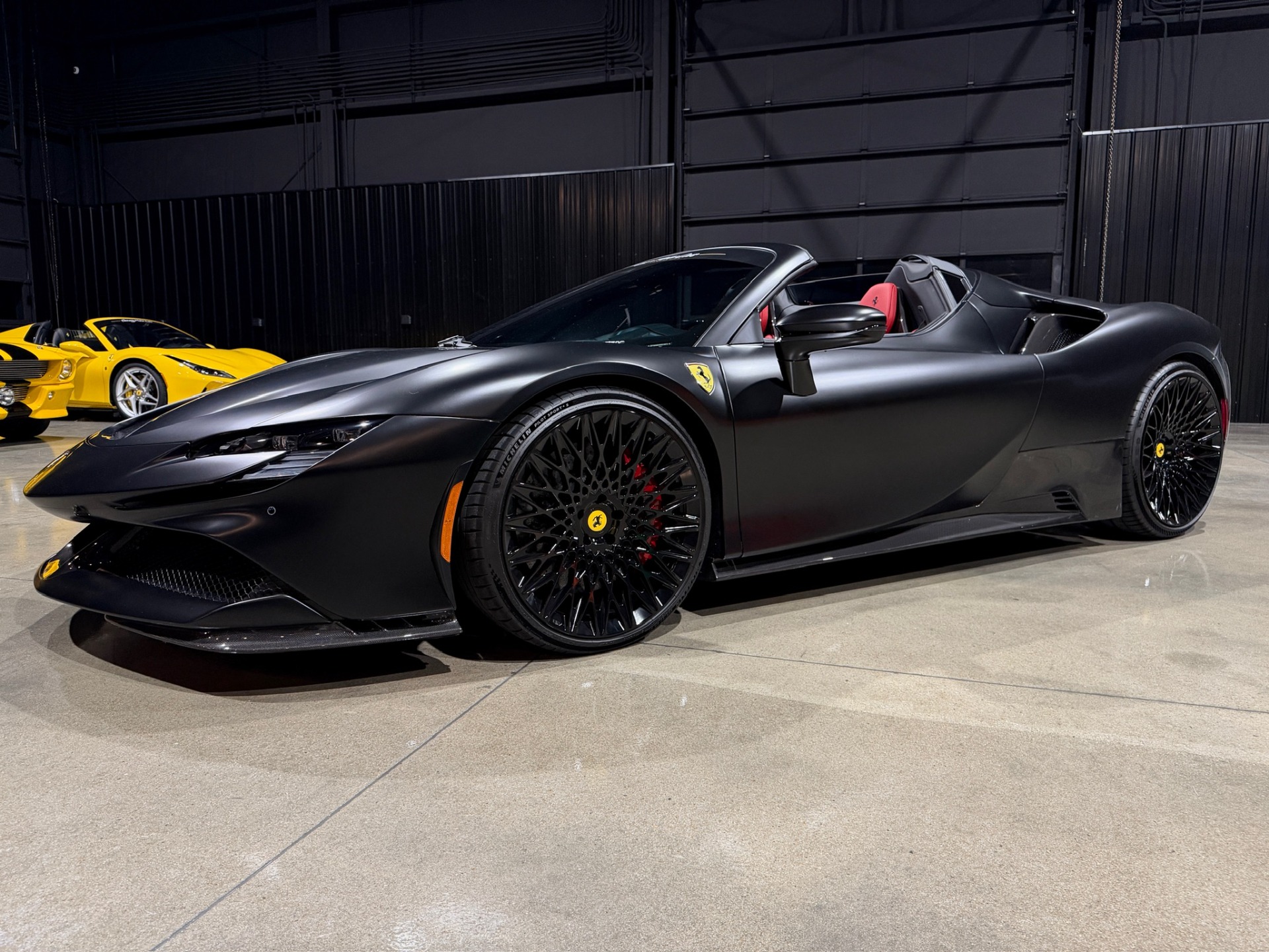 Used 2025 Ferrari SF90 Spider Lots of Carbon Fiber Daytona Seats Rosso Ferrari Leather LED Steering Wheel for sale $589,800 at Chicago Motor Cars in West Chicago IL 60185 1