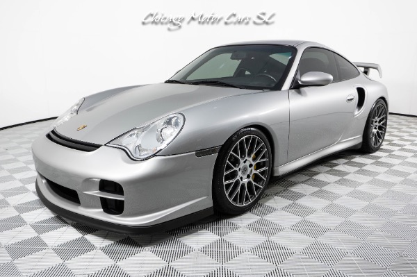 Used 2002 Porsche 911 GT2 PCCBs Manual Trans Arctic Silver 24K Miles Leather Interior Pkg Serviced for sale Call for price at Chicago Motor Cars in West Chicago IL