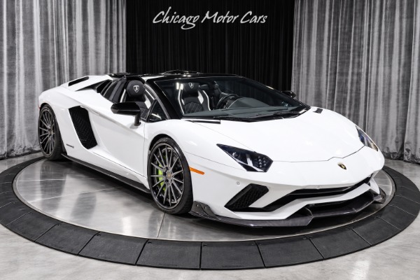 Used 2019 Lamborghini Aventador S LP740-4 S Roadster Carbon Aero Upgraded Wheels 9k Miles Front Lift for sale Call for price at Chicago Motor Cars in West Chicago IL 60185 1