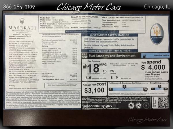 Used 2014 Maserati Ghibli S Q4 for sale Sold at Chicago Motor Cars in West Chicago IL 60185 1