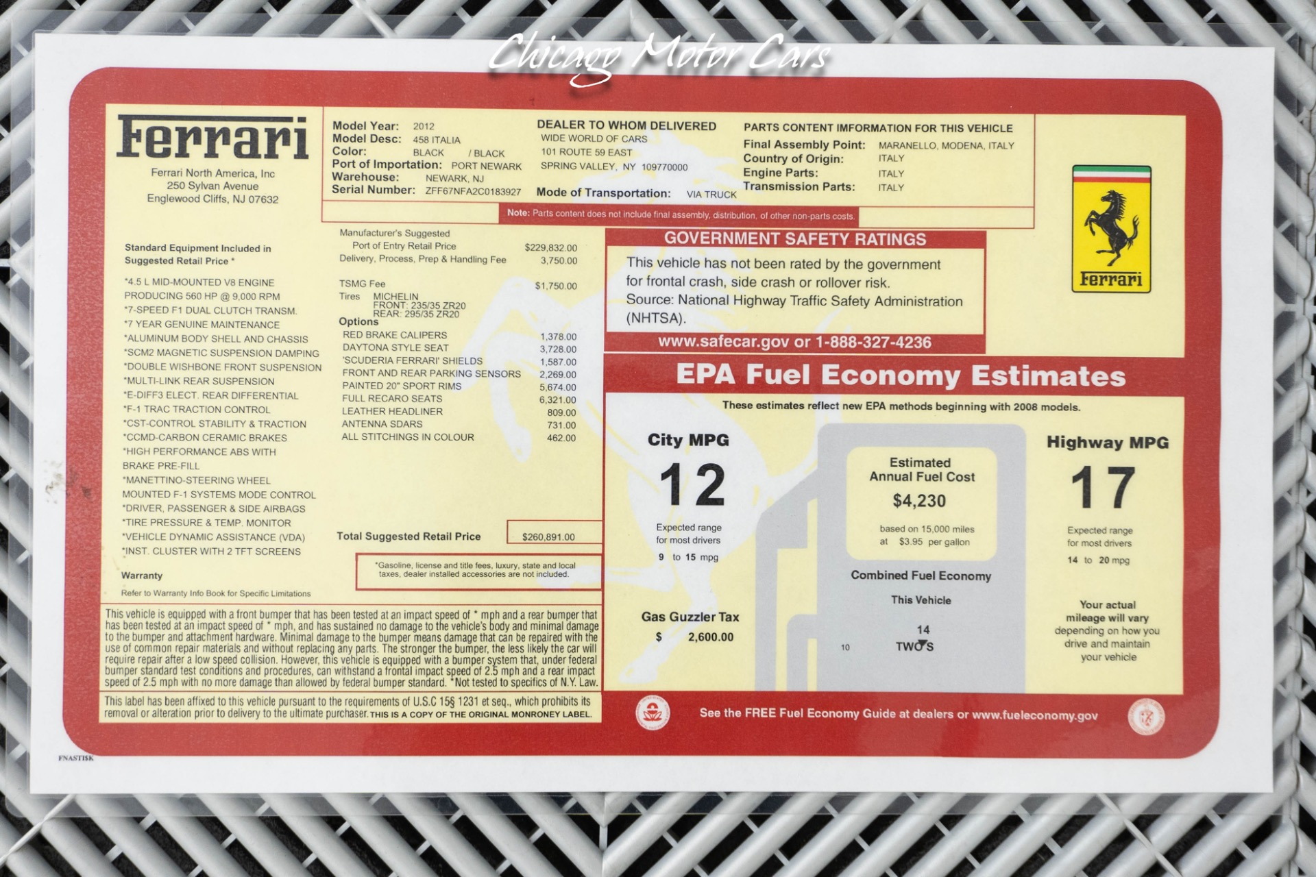 2012 FERRARI 458 ITALIA - Image 43