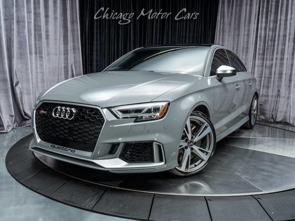 Used 2018 Audi RS3 Sedan ***Nardo Gray*** for sale Sold at Chicago Motor Cars in West Chicago IL 60185 2