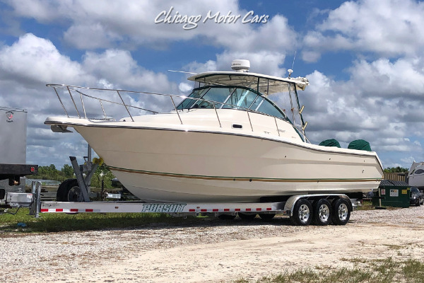 Used 2002 Pursuit 3070 Walkaround Yamaha Outboard 4-Stroke with Trailer for sale Sold at Chicago Motor Cars in West Chicago IL 60185 1