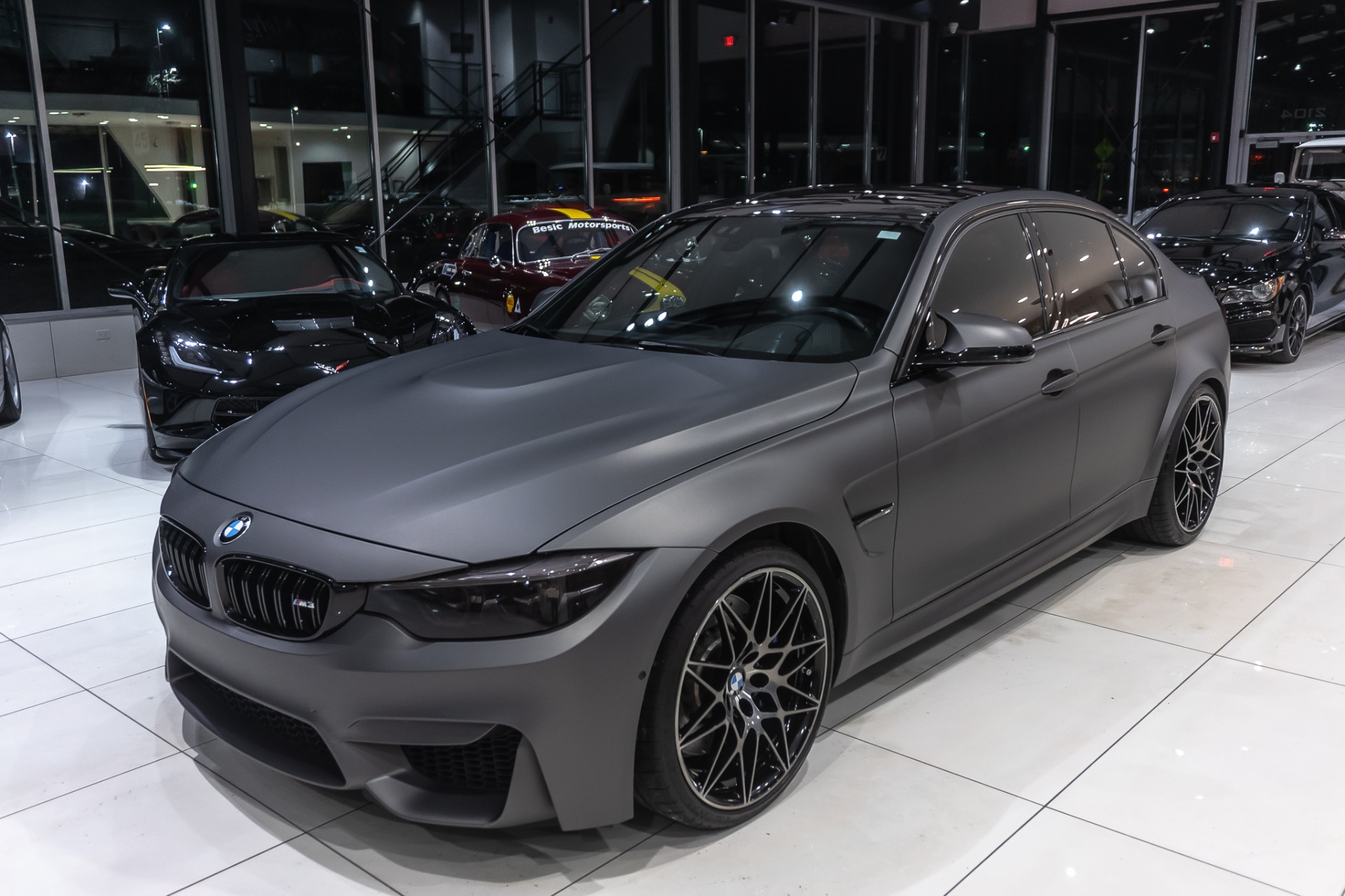 Used-2018-BMW-M3-SEDAN-6-SPEED-COMPETITION-PKG-EXECUTIVE-PKG-MATTE-GRAY-VINYL-WRAP