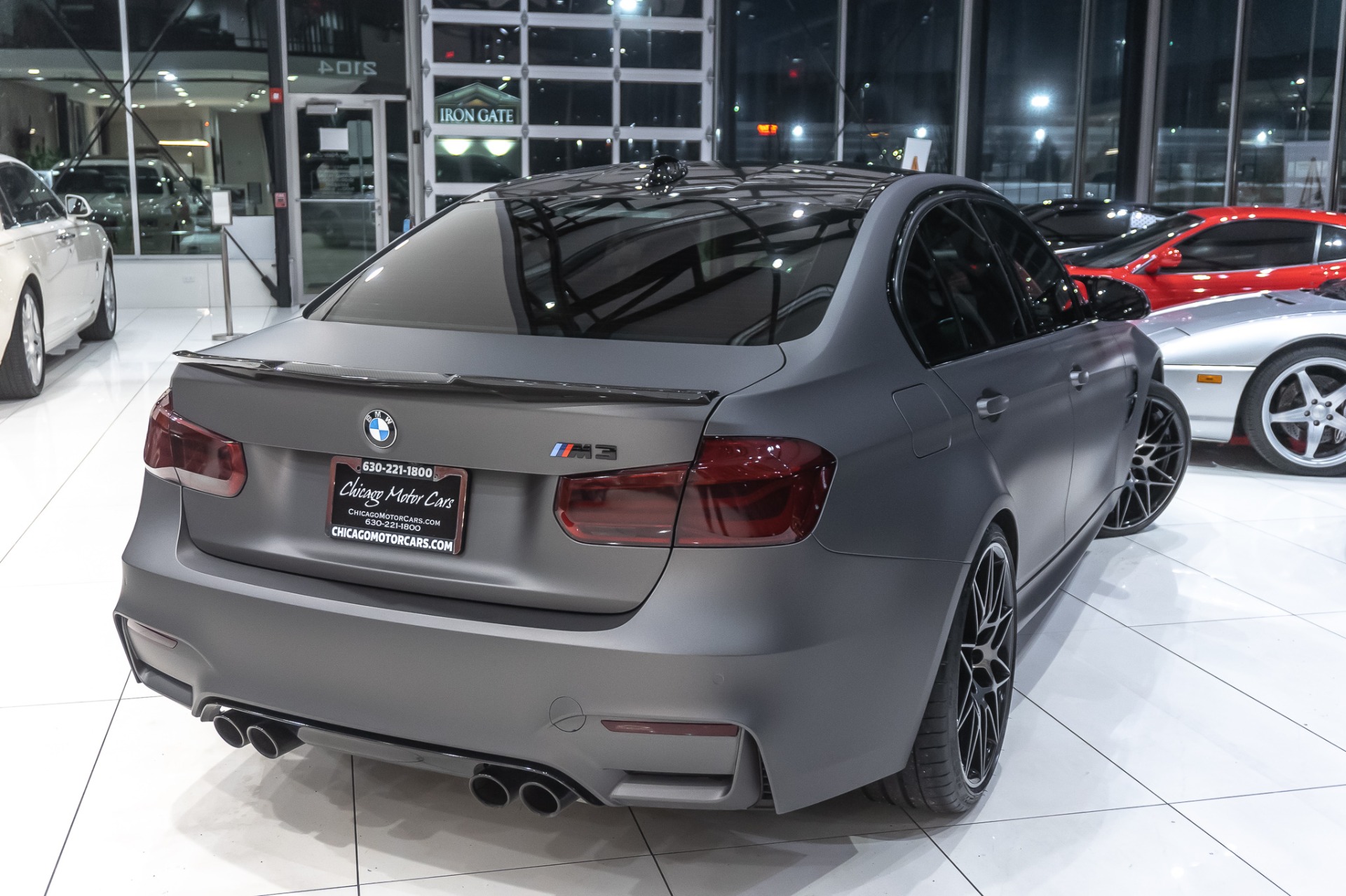 Used-2018-BMW-M3-SEDAN-6-SPEED-COMPETITION-PKG-EXECUTIVE-PKG-MATTE-GRAY-VINYL-WRAP