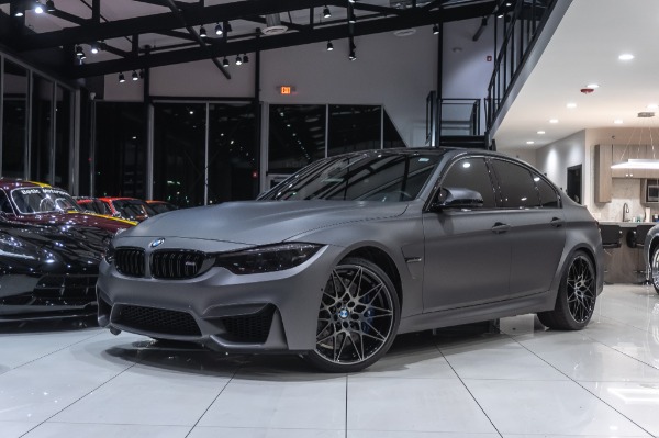 Used-2018-BMW-M3-SEDAN-6-SPEED-COMPETITION-PKG-EXECUTIVE-PKG-MATTE-GRAY-VINYL-WRAP