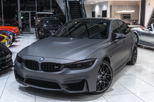 Used 2018 BMW M3 SEDAN 6-SPEED! COMPETITION PKG! EXECUTIVE PKG! MATTE GRAY VINYL WRAP! for sale Sold at Chicago Motor Cars in West Chicago IL 60185 4