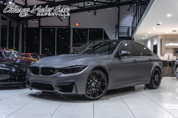 Used 2018 BMW M3 SEDAN 6-SPEED! COMPETITION PKG! EXECUTIVE PKG! MATTE GRAY VINYL WRAP! for sale Sold at Chicago Motor Cars in West Chicago IL 60185 1