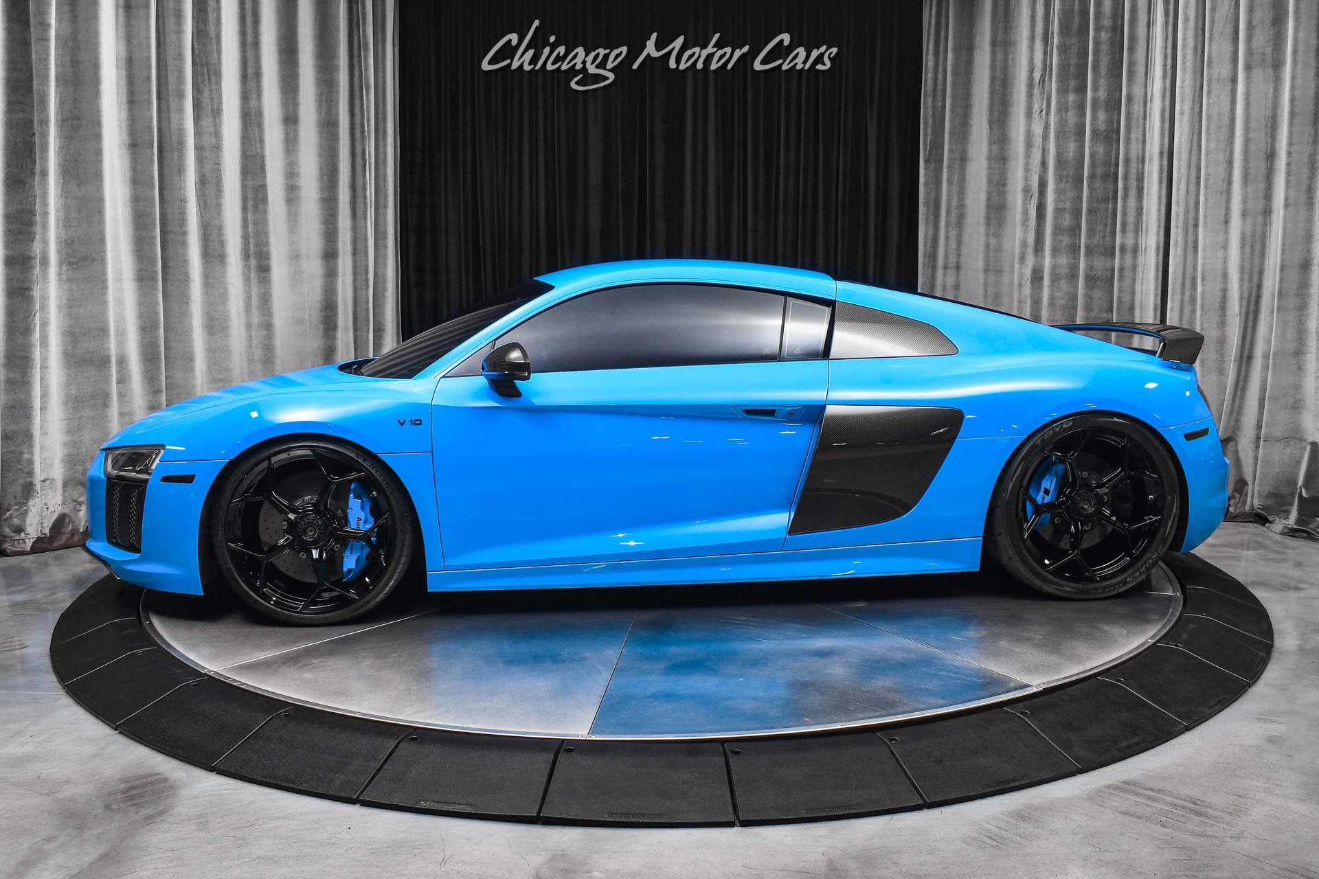 Used 2017 Audi R8 V10 Plus Underground Racing Stage 1R 1500+whp Motec Audi Exclusive Riviera Blue for sale Sold at Chicago Motor Cars in West Chicago IL 60185 1