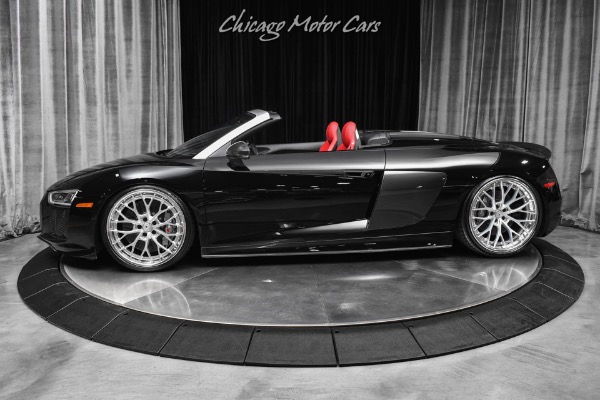 Used 2018 Audi R8 Spyder V10 plus MSRP $220,390+$25k in Upgrades Tons of Carbon Fiber Anrky Wheels for sale Sold at Chicago Motor Cars in West Chicago IL 60185 1