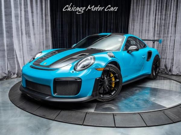 Used 2018 Porsche 911 GT2 RS Weissach **Miami Blue** 78 Miles! for sale Sold at Chicago Motor Cars in West Chicago IL 60185 2
