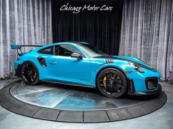 Used 2018 Porsche 911 GT2 RS Weissach **Miami Blue** 78 Miles! for sale Sold at Chicago Motor Cars in West Chicago IL 60185 6