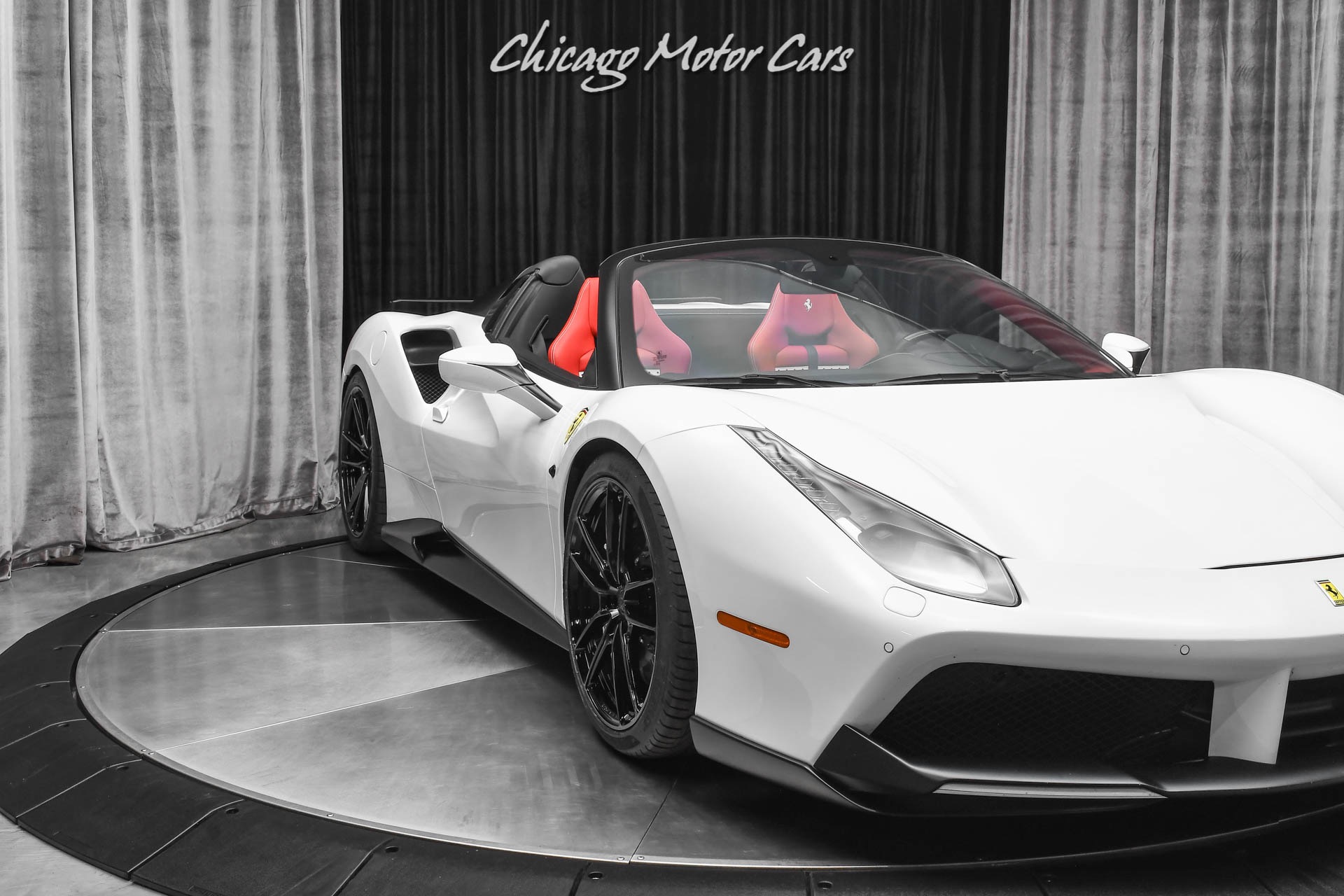 Used-2018-Ferrari-488-Spider-Convertible-Carbon-Fiber-Anrkys-Novitec-Loaded-Serviced-Upgrades-Best-Spec