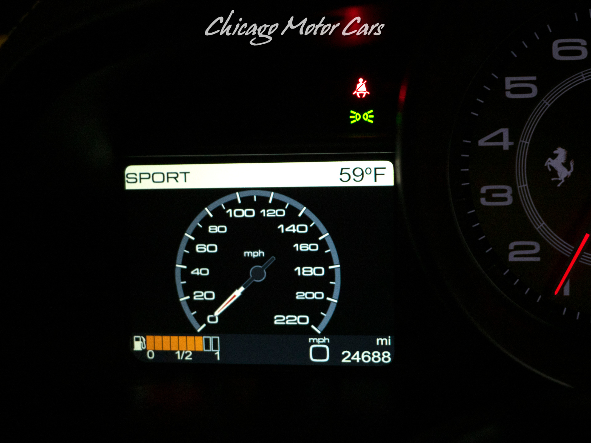 Ferrari 458 Italia Spider Tacho Karbon Abdeckung Speedometer