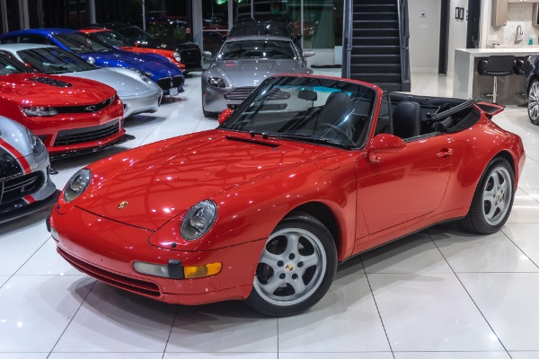 Used 1995 Porsche 911 Carrera C2 Cabriolet GUARDS RED! 6-SPEED MANUAL! for sale Sold at Chicago Motor Cars in West Chicago IL 60185 2