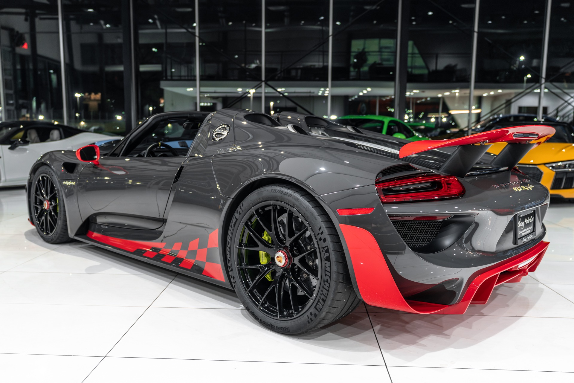 Used-2015-Porsche-918-Spyder-Weissach-Package-PTS-Grey-Black-Extremely-RARE-1-of-1-Spec