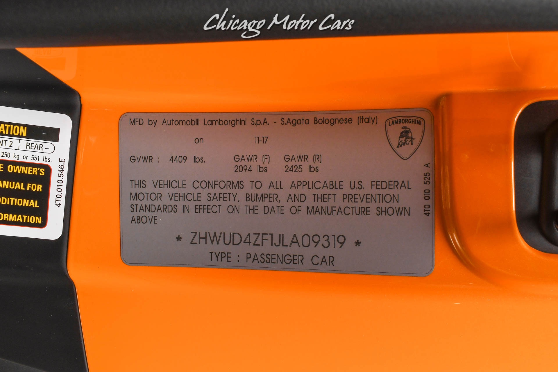 2018 LAMBORGHINI HURACAN - Image 55