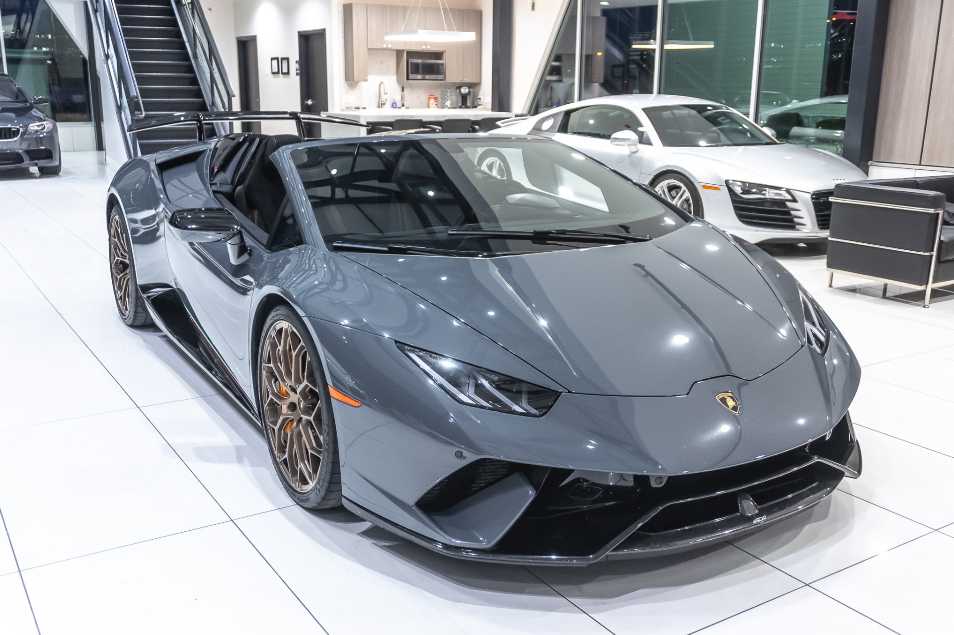 Used-2018-Lamborghini-Huracan-LP640-4-Performante-Spyder-MSRP-361K-Grigio-Telesto