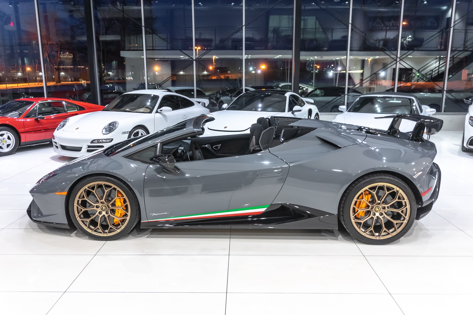 Used-2018-Lamborghini-Huracan-LP640-4-Performante-Spyder-MSRP-361K-Grigio-Telesto