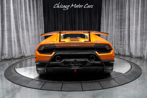Used 2018 Lamborghini Huracan LP640-4 Performante Coupe Carbon Fiber LOADED Orange! for sale Sold at Chicago Motor Cars in West Chicago IL 60185 4