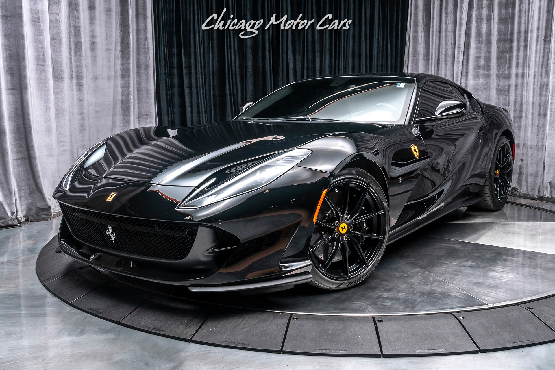 all black ferrari