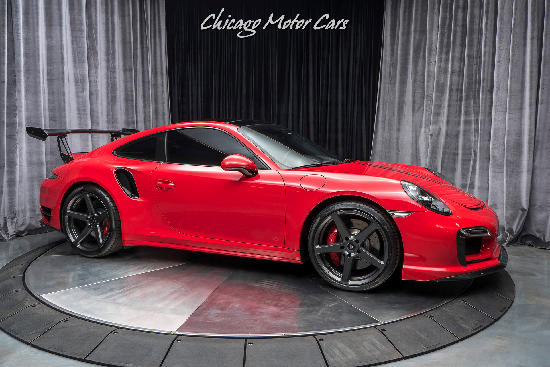 Porsche 911 Turbo S Guards Red with Black Stripes Limited Edition