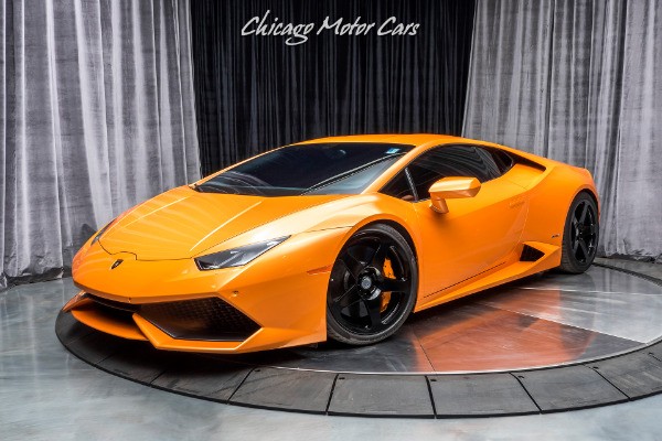 Used-2015-Lamborghini-Huracan-LP610-4-Coupe-Pearl-Orange-ONLY-6k-Miles-UPGRADES-