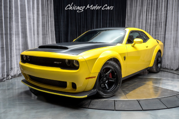 Used 2018 Dodge Challenger SRT Demon Coupe DEMON CRATE! RARE YELLOW JACKET EXTERIOR! ONLY 1,300 MILES! for sale Sold at Chicago Motor Cars in West Chicago IL 60185 2