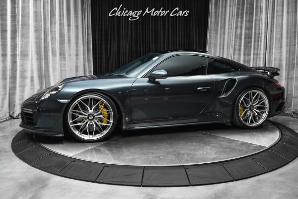 Used 2017 Porsche 911 Turbo S Coupe PTS Carbon Steel Gray Metallic! Aerokit! Capristo! 21 ANRKY Wheels! for sale Sold at Chicago Motor Cars in West Chicago IL 60185 1