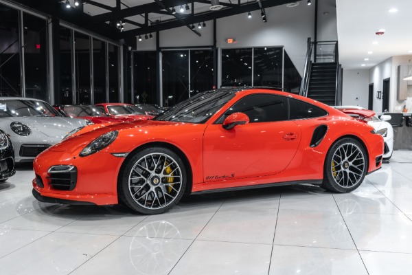 Used 2016 Porsche 911 Turbo S Coupe MSRP $196,685+ Lava Orange! Cobb Tune! Soul Exhaust! for sale Sold at Chicago Motor Cars in West Chicago IL 60185 2