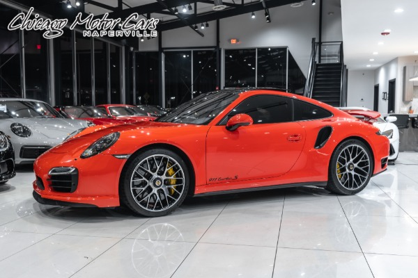 Used 2016 Porsche 911 Turbo S Coupe MSRP $196,685+ Lava Orange! Cobb Tune! Soul Exhaust! for sale Sold at Chicago Motor Cars in West Chicago IL 60185 1