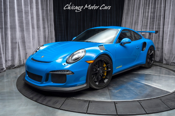 Used 2016 Porsche 911 GT3 RS PTS Voodoo Blue RARE Only 3200 Miles PCCBs Axle Lift LOADED for sale Sold at Chicago Motor Cars in West Chicago IL 60185 2