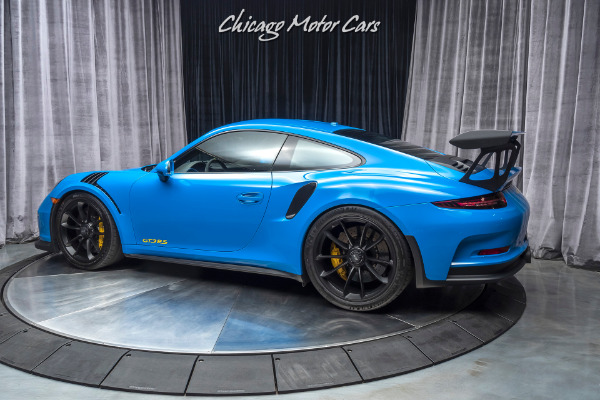 Used 2016 Porsche 911 GT3 RS PTS Voodoo Blue RARE Only 3200 Miles PCCBs Axle Lift LOADED for sale Sold at Chicago Motor Cars in West Chicago IL 60185 3