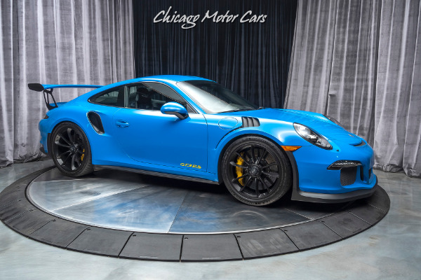 Used 2016 Porsche 911 GT3 RS PTS Voodoo Blue RARE Only 3200 Miles PCCBs Axle Lift LOADED for sale Sold at Chicago Motor Cars in West Chicago IL 60185 6