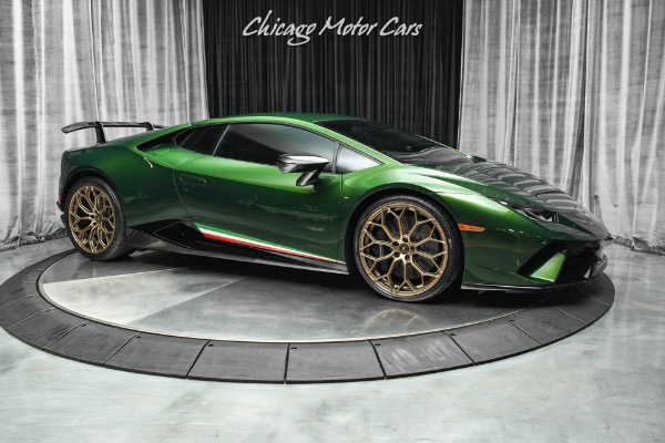 Used 2018 Lamborghini Huracan Performante LP640-4 Coupe FULLY LOADED! RARE VERDE ERMES COLOR! for sale Sold at Chicago Motor Cars in West Chicago IL 60185 6