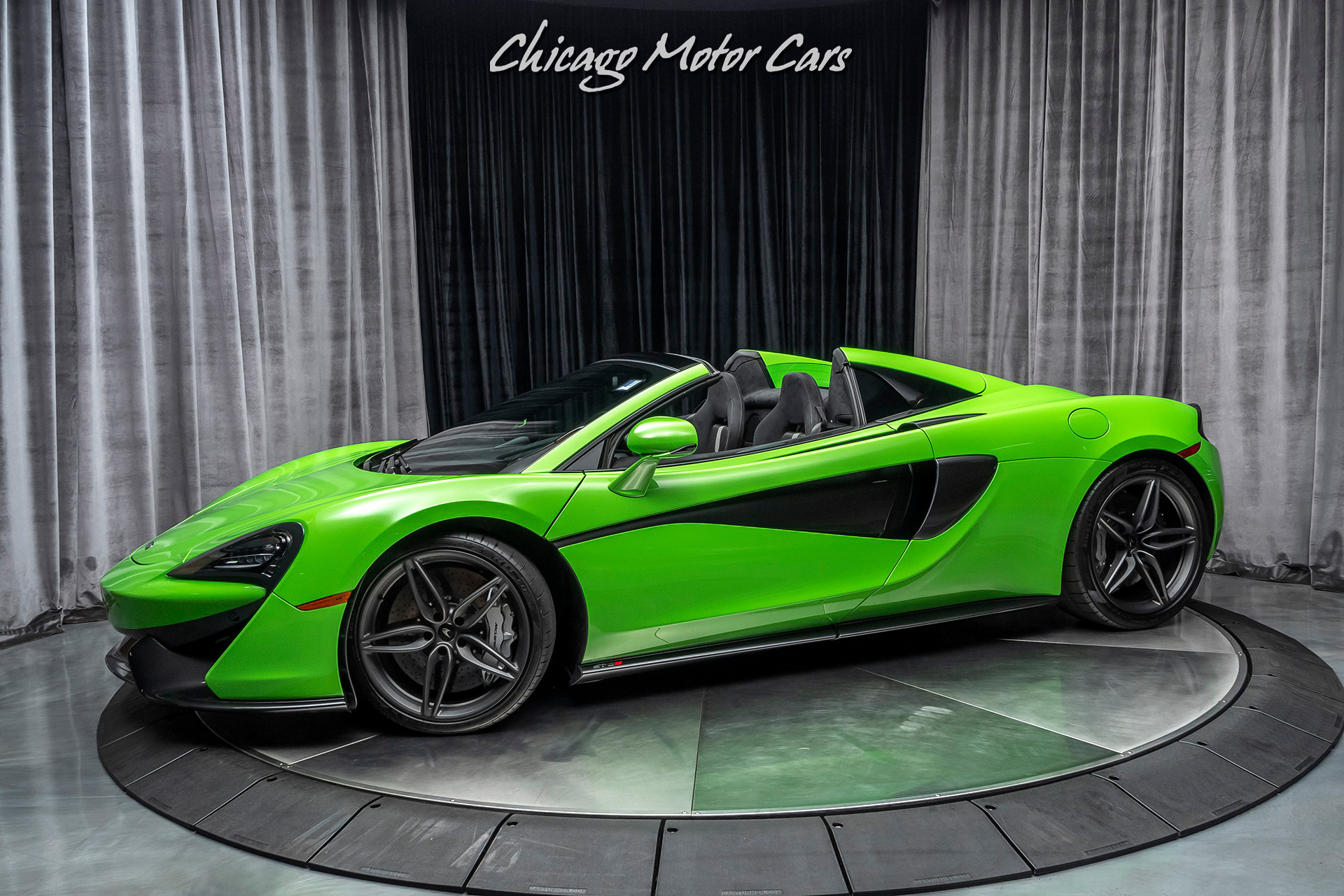 Used-2019-McLaren-570S-Spider-Convertible-Rare-Mantis-Green-Factory-Warranty-Gorgeous-Color-Combo