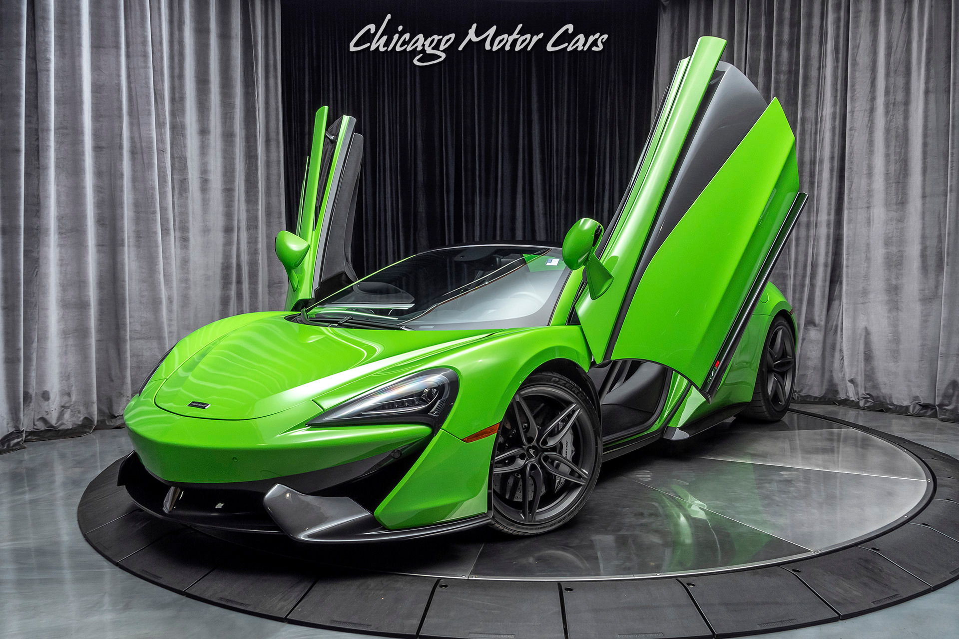 Used-2019-McLaren-570S-Spider-Convertible-Rare-Mantis-Green-Factory-Warranty-Gorgeous-Color-Combo