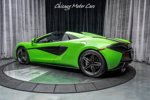 Used-2019-McLaren-570S-Spider-Convertible-Rare-Mantis-Green-Factory-Warranty-Gorgeous-Color-Combo