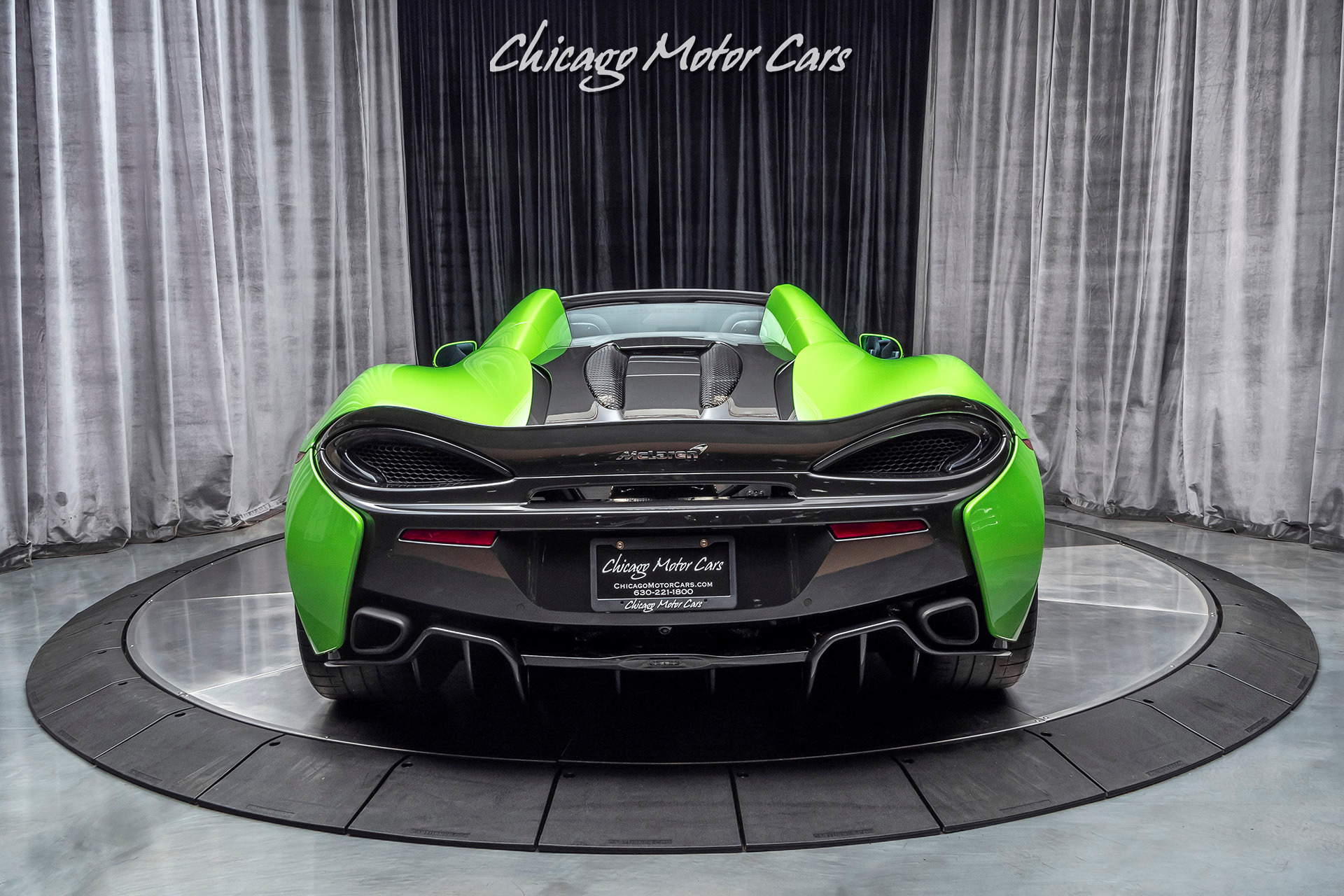 Used-2019-McLaren-570S-Spider-Convertible-Rare-Mantis-Green-Factory-Warranty-Gorgeous-Color-Combo