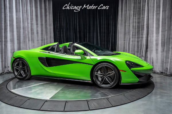 Used-2019-McLaren-570S-Spider-Convertible-Rare-Mantis-Green-Factory-Warranty-Gorgeous-Color-Combo