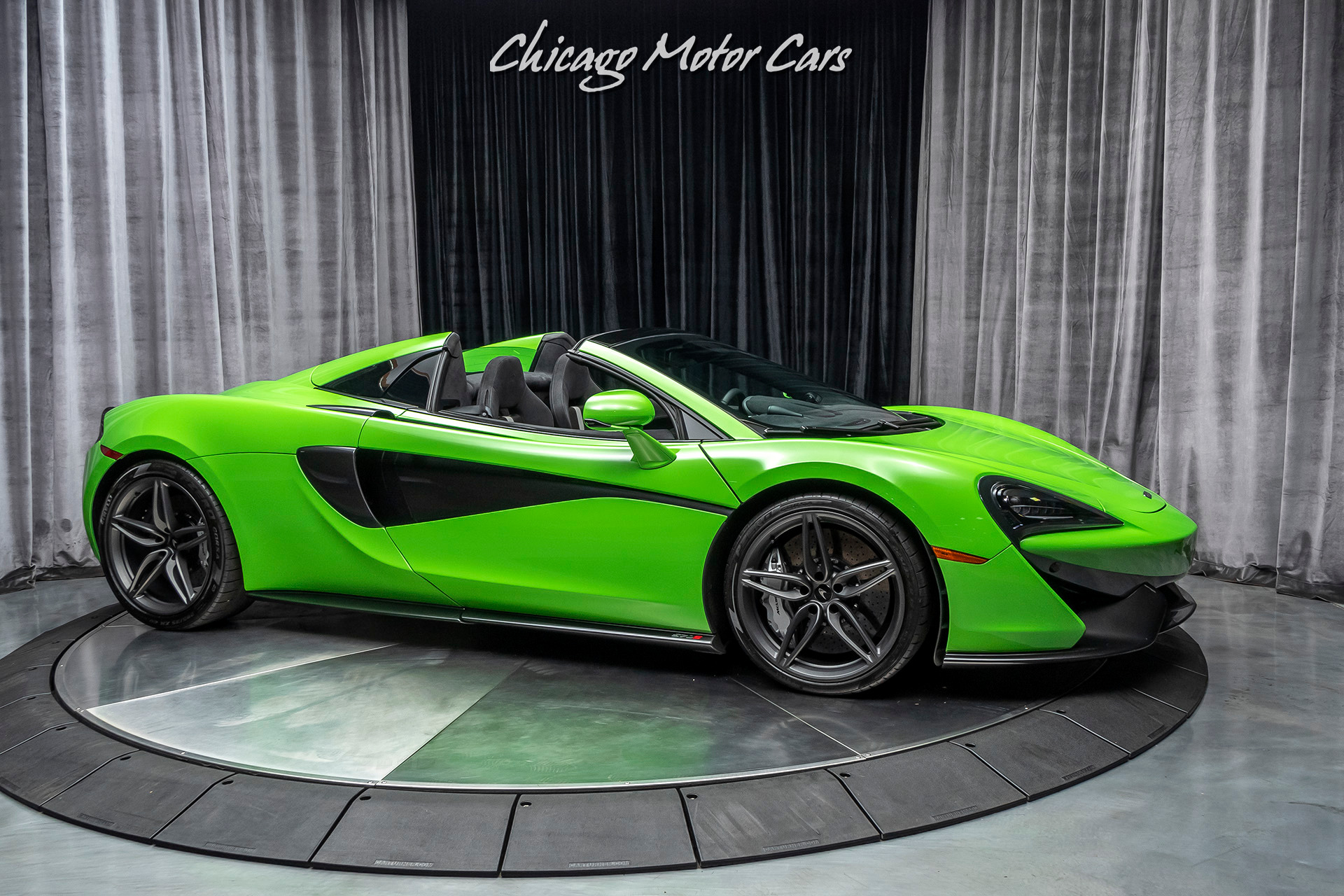 Used-2019-McLaren-570S-Spider-Convertible-Rare-Mantis-Green-Factory-Warranty-Gorgeous-Color-Combo